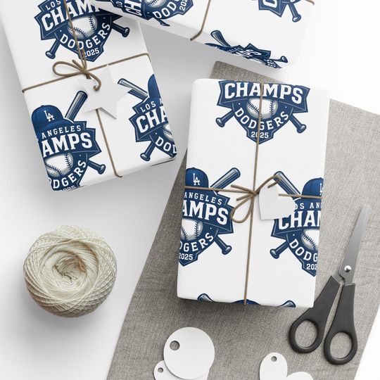 Discover Los Angeles Dodgers 2025 Champs Wrapping Paper