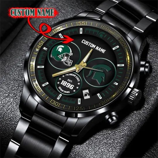 Discover Michigan State Spartans Black Stainless Steel Watch