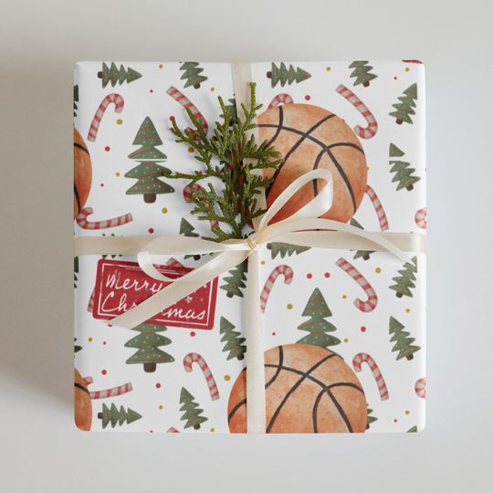 Discover Basketball Christmas Wrapping Paper