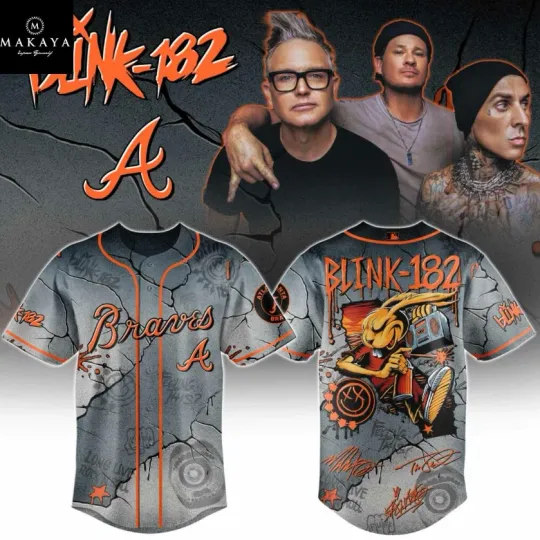 Discover Atlanta Blink182 Pop Punk 2025 US Tour Baseball Jersey