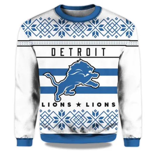 Discover Detriot Lion Football Ugly Christmas Sweater