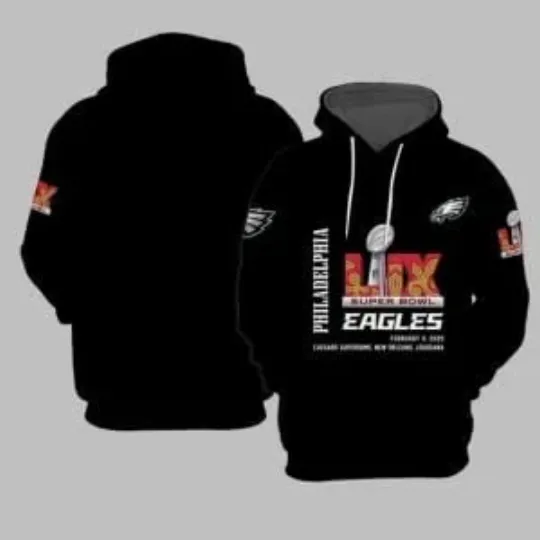 E@gles Super Bowl LIX 2025 New Orleans Hoodie, Gift For Fans, Christmas Gift