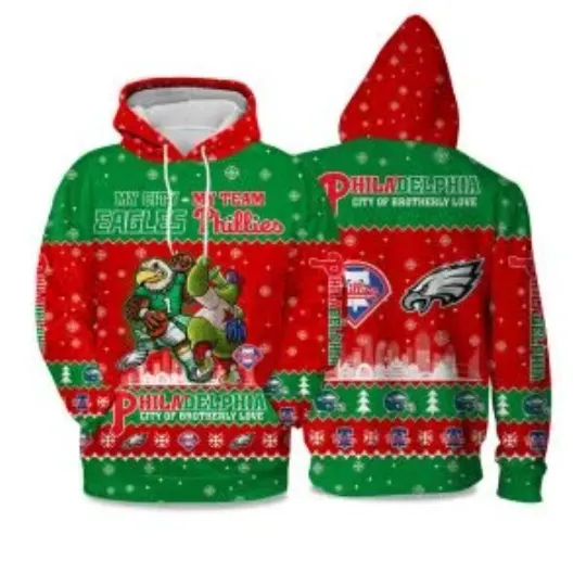 E@gles x Phillies City Of Brotherly Love 2025 Hoodie, Gift For Fans, Christmas Gift