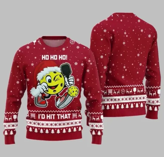 Discover 2025 Christmas I D Hit That Pickleball Ugly Sweater