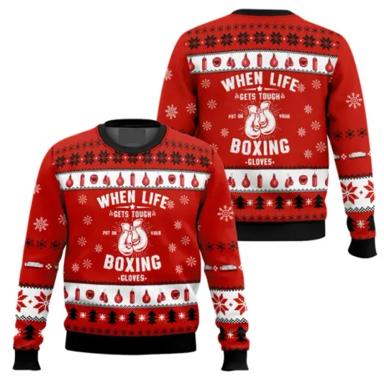 Discover Put On Boxing Gloves Ugly Christmas Sweater