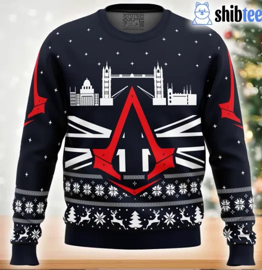 Discover Assassin Creed London Bridge Ugly Christmas Sweater
