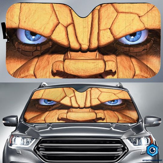 Ben Grimm Car Sun Shade, Fantastic Four First Steps, Fantastic Four The Thing Car Sun Shade