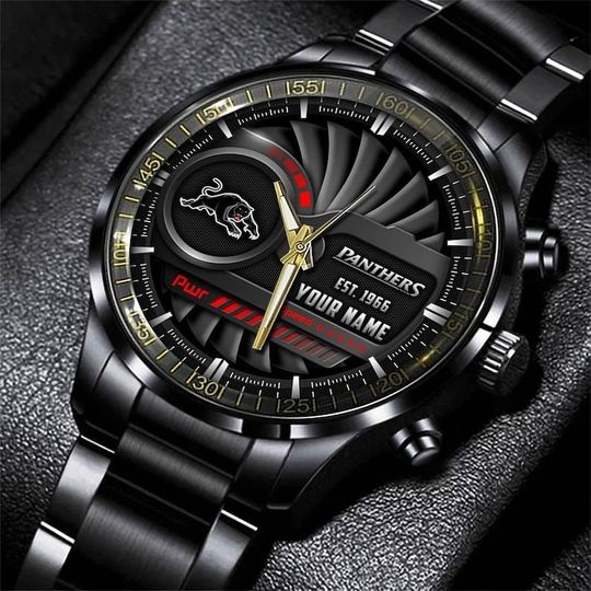 Discover Penrith Panthers NRL Personalized Black Fashion Hand Watch Gifts watch