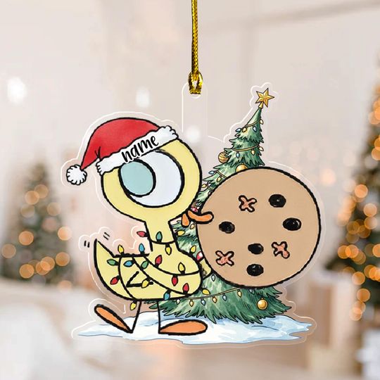 Discover Duckling and Cookie Christmas Ornament, Personalized Ornament for Kids, Book Character Gift, Cute Funny Holiday Tree Decor 2025 G5PN06-06