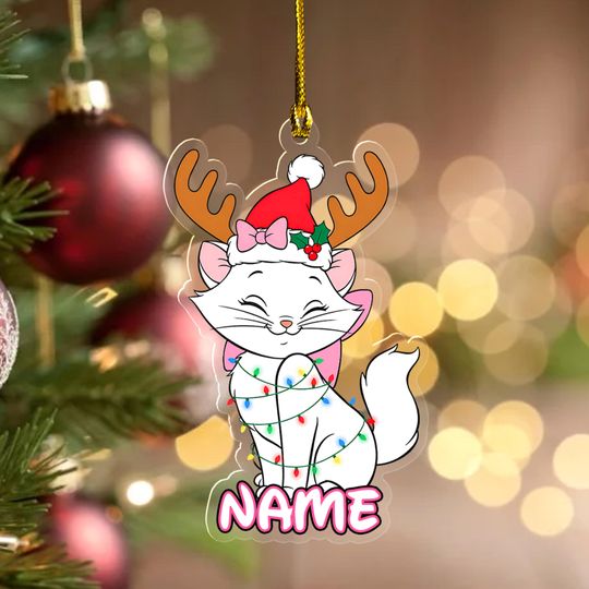 Discover Personalized Marie The Aristocats Christmas Ornament, Disney Marie Xmas Ornament Hanging, Customized Marie 2025 Christmas D2NT03