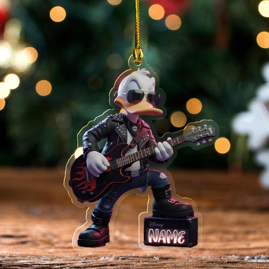 Discover Donald Guitar Christmas Tree Ornament, Xmas Tree Decor, Guitar Christmas Ornament, Gift For Guitar Lovers Gifts, Guitar Xmas Decor BZLQ08