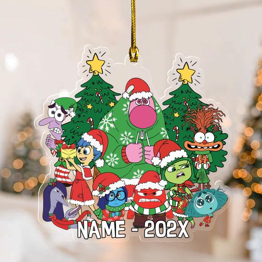 Personalized Inside Out Ornament, Inside Out 2 Movie Characters Ornament/Inside Out 2025 Acrylic Ornament
