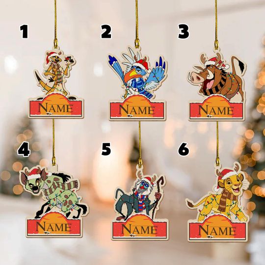 Discover Custom Lion King Ornament, Simba Ornament, Timon and Pumbaa Ornament, Nala Ornament, Mufasa Ornament, Disney Christmas Gift Ornament NGVH07