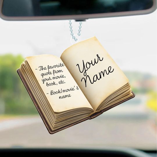 Discover Personalized Reading Book Christmas Ornament, Book Lover Ornament, Librarian Gift Holiday Tree Decor JCTW25