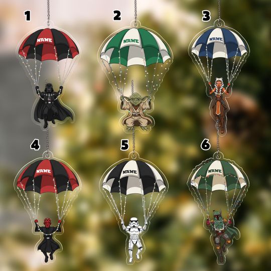 Discover Personalized Parachute Star Wars Ornament, Disney Cartoon Ornament, Ornament Christmas Gift JCT301