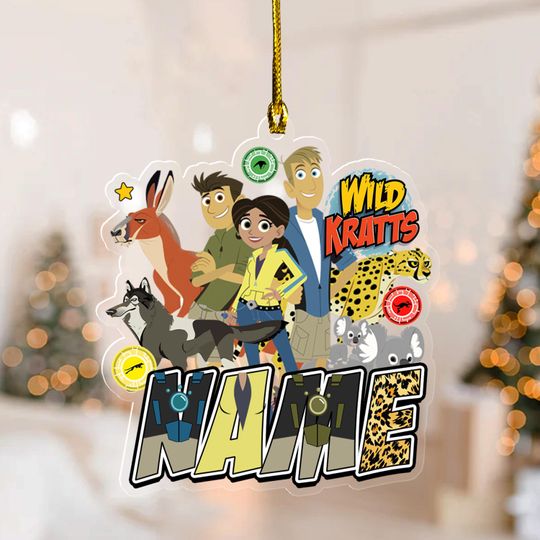 Discover Custom Name Wild Kratts 2025 Ornament, Christmas Decoration, Personalized Wild Kratts Gift, Wild Kratts Acrylic Metal Ornament Gift G5PW03