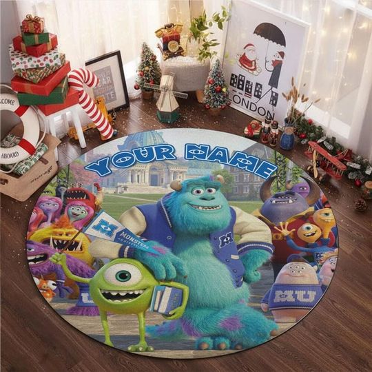 Discover Custom Disney Monsters University Friends Round Rug, Birthday Gift, Home Decor, Kids Room Rug