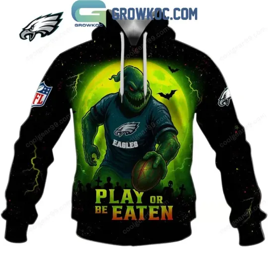 Discover Ph!l@del E@.gles Play Or Be Eaten Halloween Hoodie T-Shirt