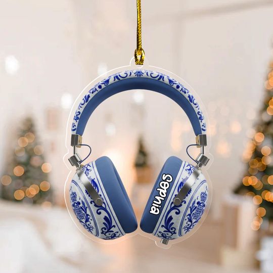 Discover Personalized Gaming Head Phones Christmas Ornament, Gift For Gamer
