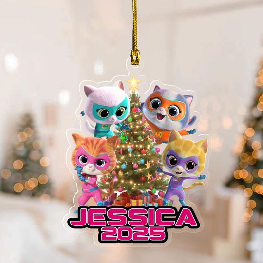 Discover Personalized SuperKitties Christmas Ornament, SuperKitties Christmas Tree Gift Decor,Funny SuperKitties Character Theme Xmas Ornament G5PX15