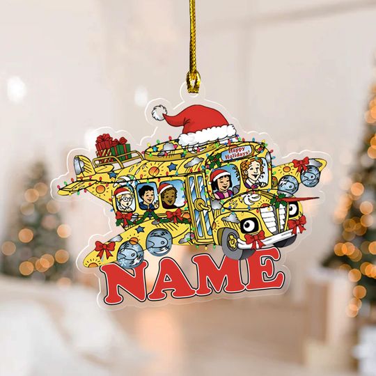 Discover Custom Teacher The Magic School Bus Ornament, Christmas Ornaments, Teacher Christmas Gift, Children's Book Xmas Gifts, Teacher Gift G5PW10
