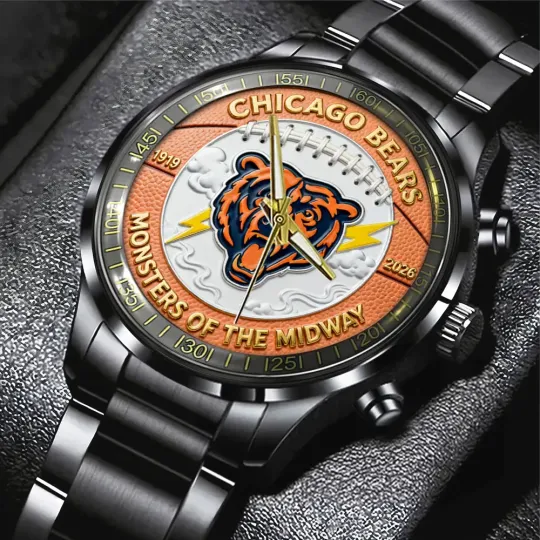 Bears 107th Anniversary 2026 Black Stainless Steel Watch