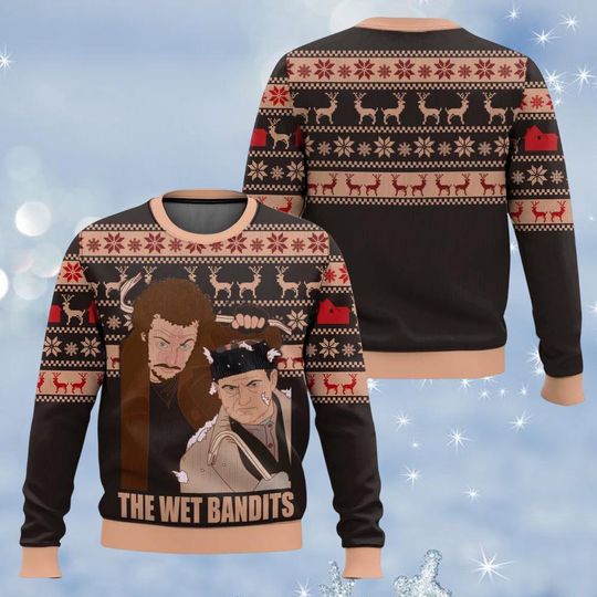 Discover Knock Knock On Kevin's Door Christmas Ugly Sweater, Kevin McCallister Wet Bandits Sweater, Home Alone Ugly Sweater, Christmas Gifts