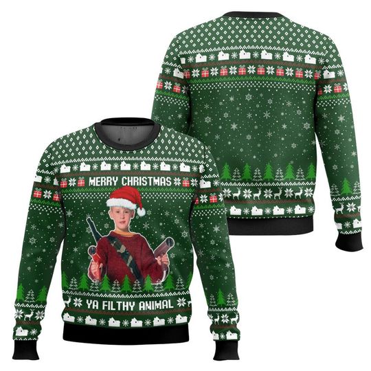 Home Alone Ugly Sweater, Knock Knock On Kevin's Door Christmas Ugly Sweater, Kevin McCallister Wet Bandits Sweater, Christmas Gifts