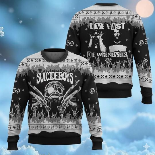 Discover Suicideboy Christmas Sweater, Greyday Tour Ugly Sweater, City Morgue Ugly Sweater, Christmas Gifts, Music Tour Gift