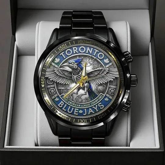 Discover Blue Jays World Series 2025 Black Stainless Steel Watch