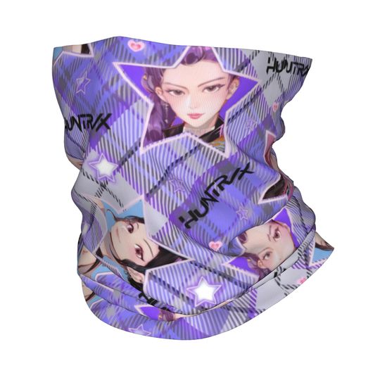 Purple Kpop Demons Hunter Face Mask Scarf