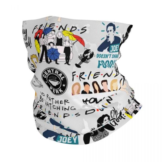 Funny Friends Collage Face Mask Scarf