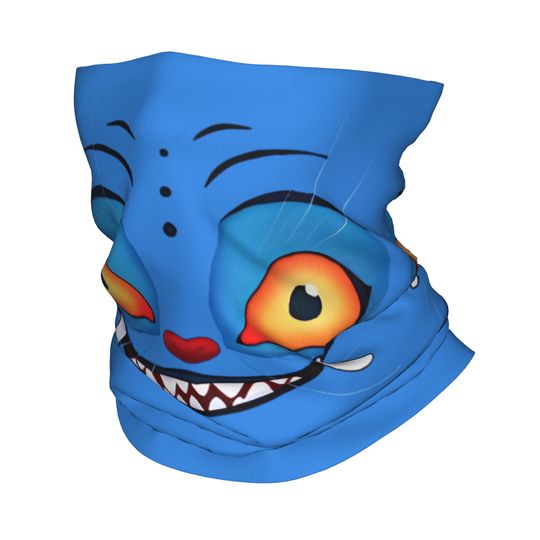 Kpop Demon Hunters Blue Tiger Face Mask Scarf