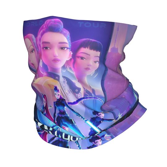 Huntrix Zoey Rumi Mira Bandana Neck Gaiter Printed Mask Scarf Multi-use Cycling Scarf Running Unisex Adult All Season