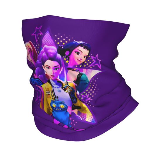 Huntrix  Girl Team Kpop Demon Hunters Face Mask Scarf