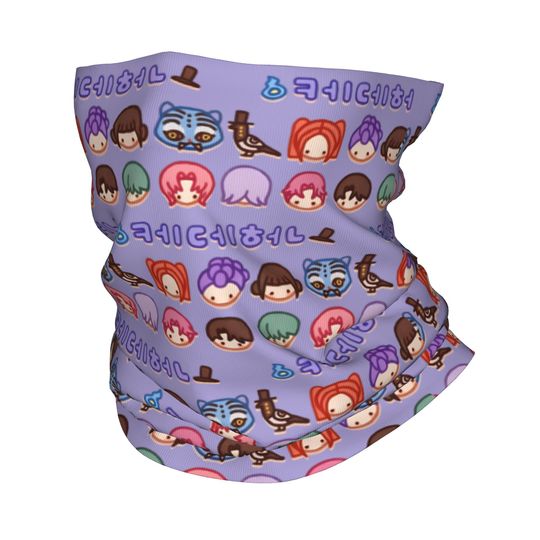 Cute Kpop Demon Hunters Face Mask Scarf
