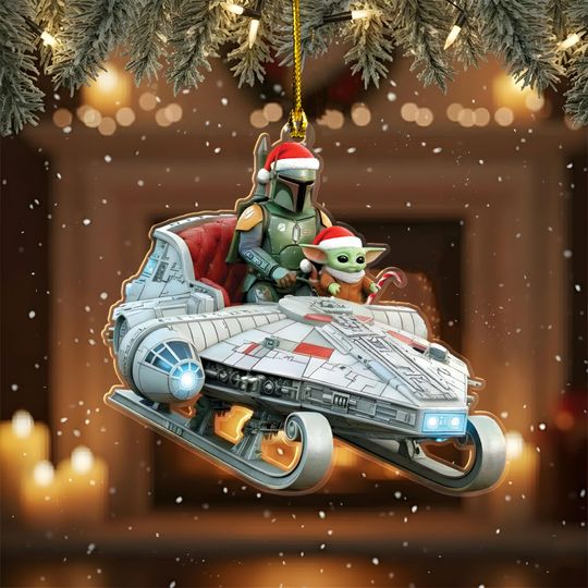 Discover Star Wars Christmas Ornament, 2D Flat Acrylic Ornament, Space Movie Xmas Tree Hanging, Sci-Fi Movie Ornament, Christmas Gift