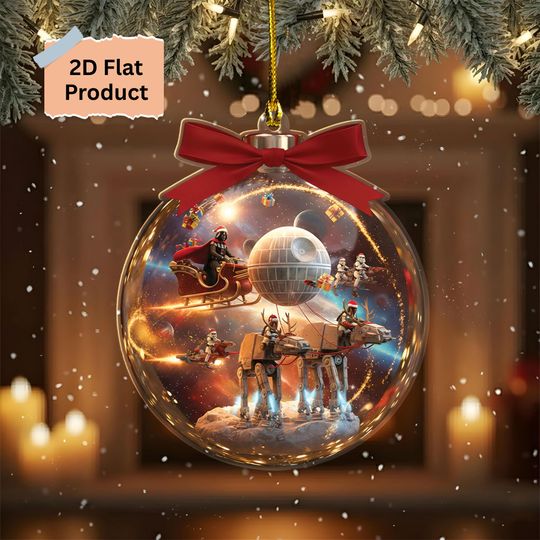 Discover Star Wars Christmas Ornament, 2D Flat Acrylic Ornament, Merry Sithmas Space Movie Xmas Tree Hanging, Sci-Fi Movie Ornament