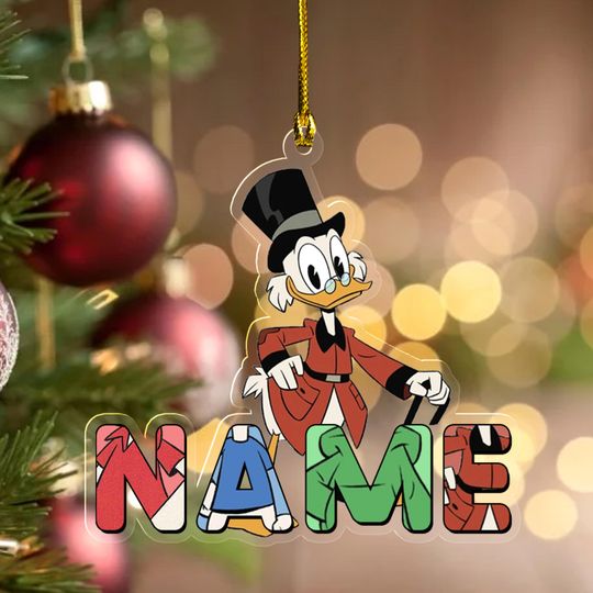 Custom DuckTales Ornament, Scrooge McDuck Ornament, Huey Dewey and Louie Ornament, Donald Duck Ornament