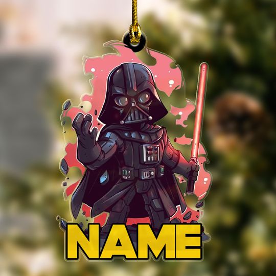 Discover Custom Disney Star Wars Christmas Ornament, Darth Vader Galaxy's Edge Family Christmas Tree Decoration