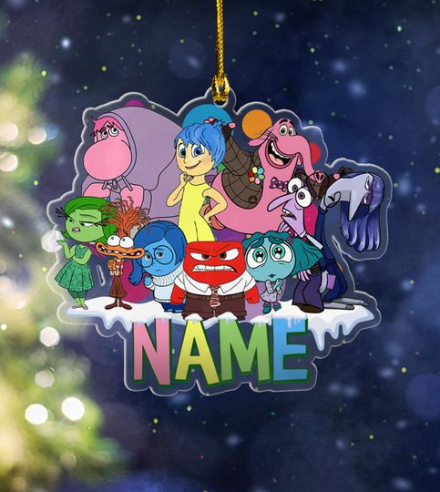Discover Personalized Inside Out Ornament,Disney Xmas Ornaments,Custom Inside Out Family Tree Hanging Decor