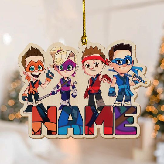 Discover Custom Ninja Kidz Ornament, Ninja Kidz Warrior Ornament, Ninja Warrior, Custom Name