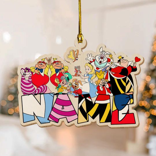 Discover Personalized Alice In The Wonderland Christmas Ornament, Alice Family Customized 2025 Christmas Tree Decor