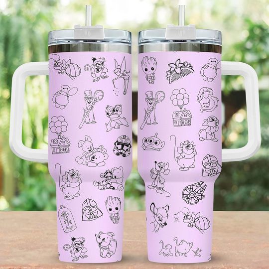 Discover Disneyland 40oz Tumbler with Handle, Magical Kingdom Travel Mug, Park Day Gift, Disney Trip Drinkware, Mickey Mouse Cup