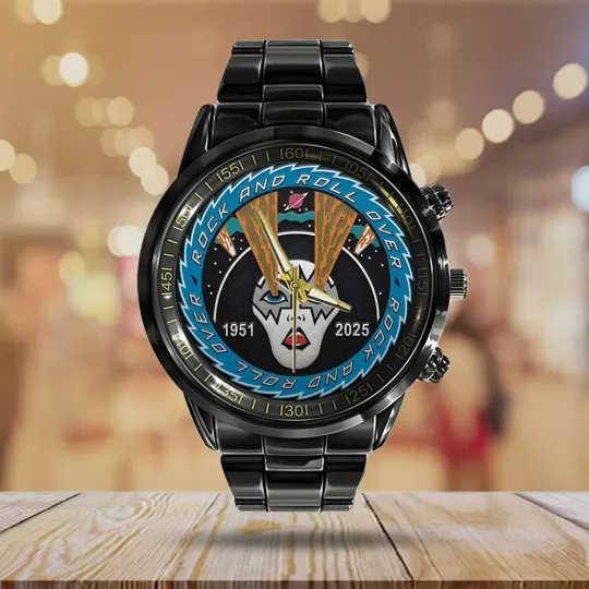 Discover KISS x Ace Frehley Black Stainless Steel Watch