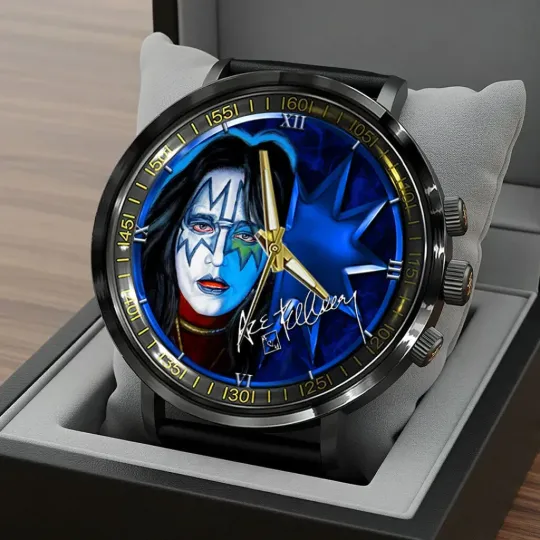 Discover KISS x Ace Frehley Black Stainless Steel Watch