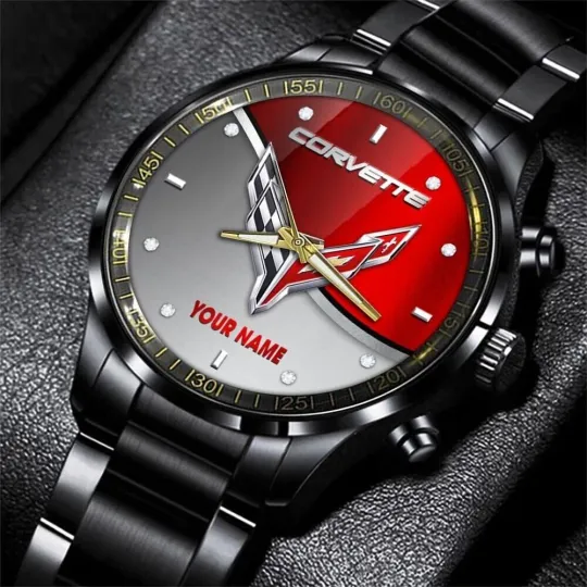 Discover Corvette Men's Stainless Metal Watch