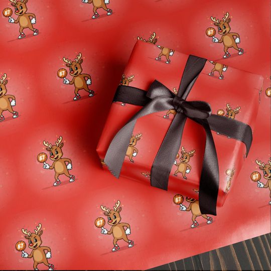 Discover Funny 67 Christmas Wrapping Paper, Santa Meme Gift Wrap for Kids, Sport Basketball Red Holiday Gift Wrap Roll, Hilarious Christmas Gift Idea