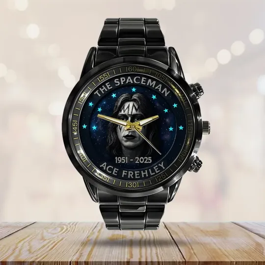Discover KISS x Ace Frehley Black Stainless Steel Watch