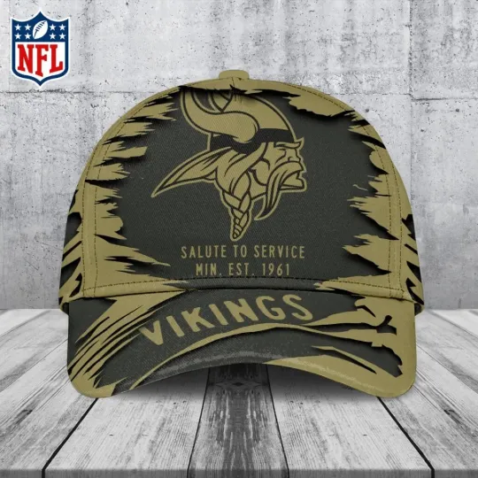 Discover Vikings 2025 Salute to Service Classic Cap